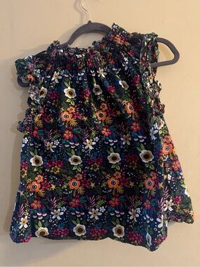 THML Bright Floral Sleeveless Top - Navy Multicolor, small